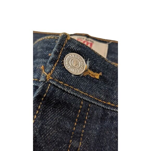 Levi 501 Men’s 40x 32 Button Fly Original Wash Straight Denim‎ Blue Jeans - Picture 3 of 11